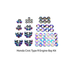 Fast Turn Fittings Honda Civic Type R (2017-2019) Titanium Fast Turn Fittings Full Engine Bay Kit