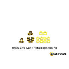 Fast Turn Fittings Honda Civic Type R (2017-2019) Titanium Fast Turn Fittings Partial Engine Bay Kit