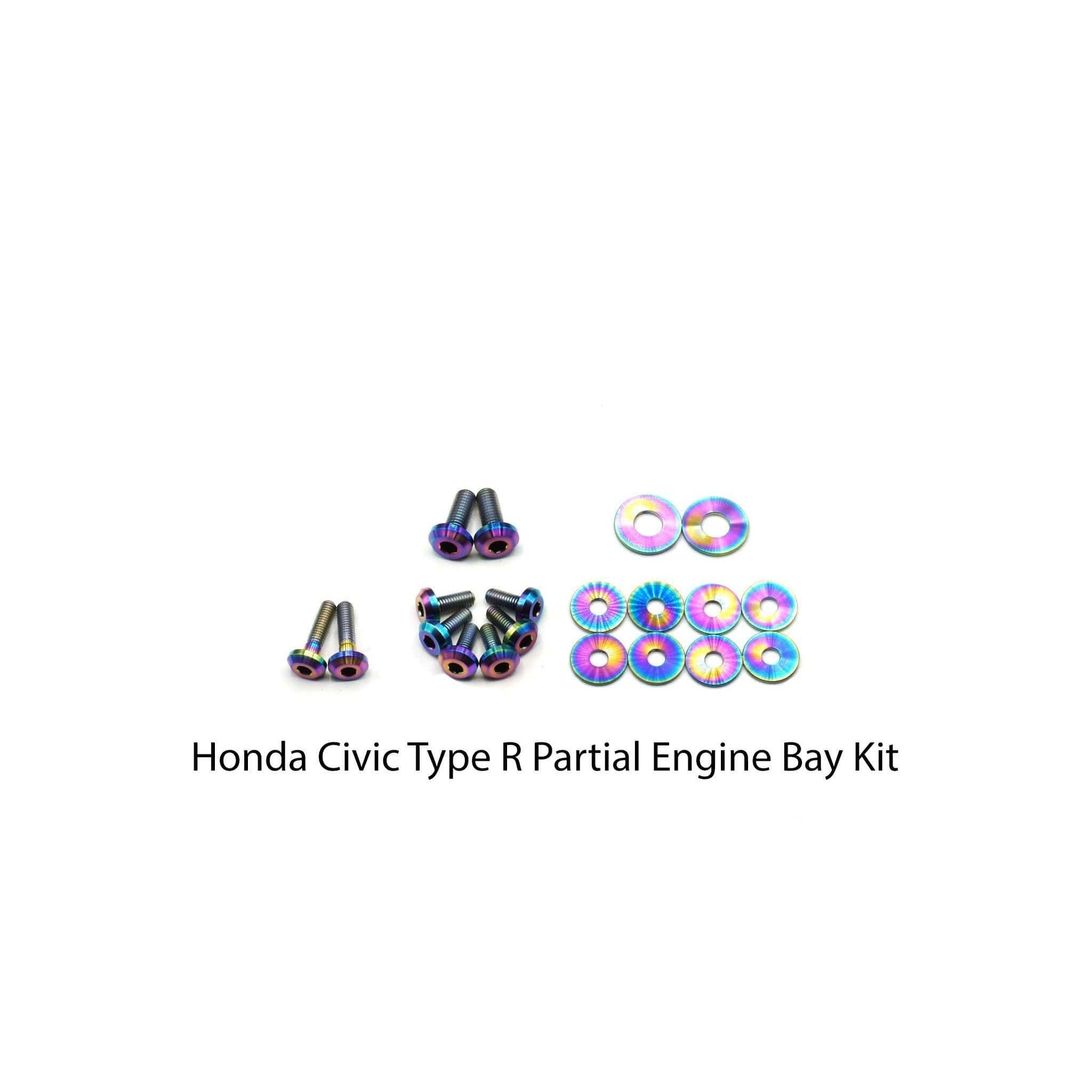 Fast Turn Fittings Honda Civic Type R (2017-2019) Titanium Fast Turn Fittings Partial Engine Bay Kit
