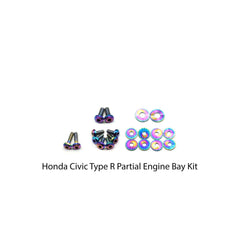 Fast Turn Fittings Honda Civic Type R (2017-2019) Titanium Fast Turn Fittings Partial Engine Bay Kit