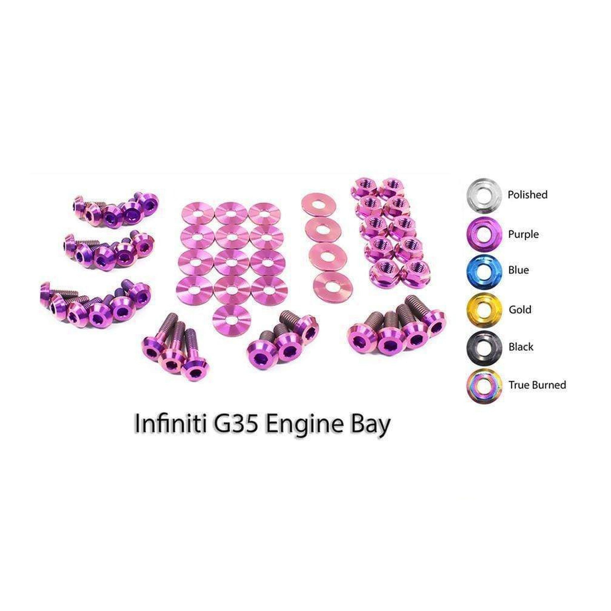 Fast Turn Fittings Infiniti G35 Coupe and Sedan (2003-2007) V35 Titanium Engine Bay Kit