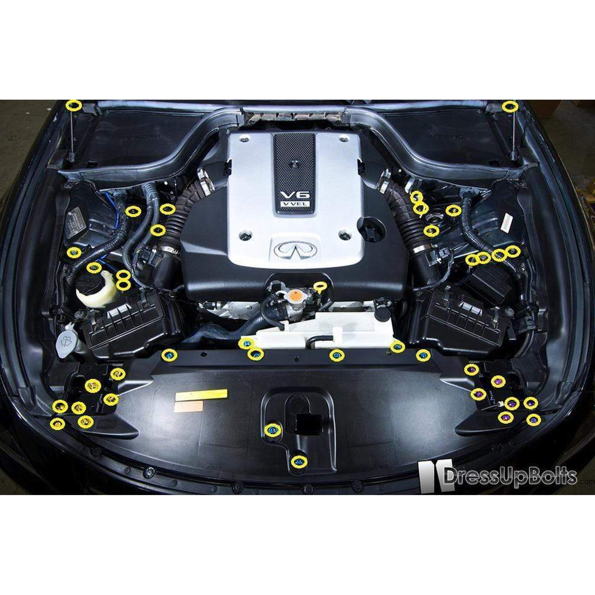 Fast Turn Fittings Infiniti G37 Coupe and Sedan (2008-2013) V36 Titanium Engine Bay Kit