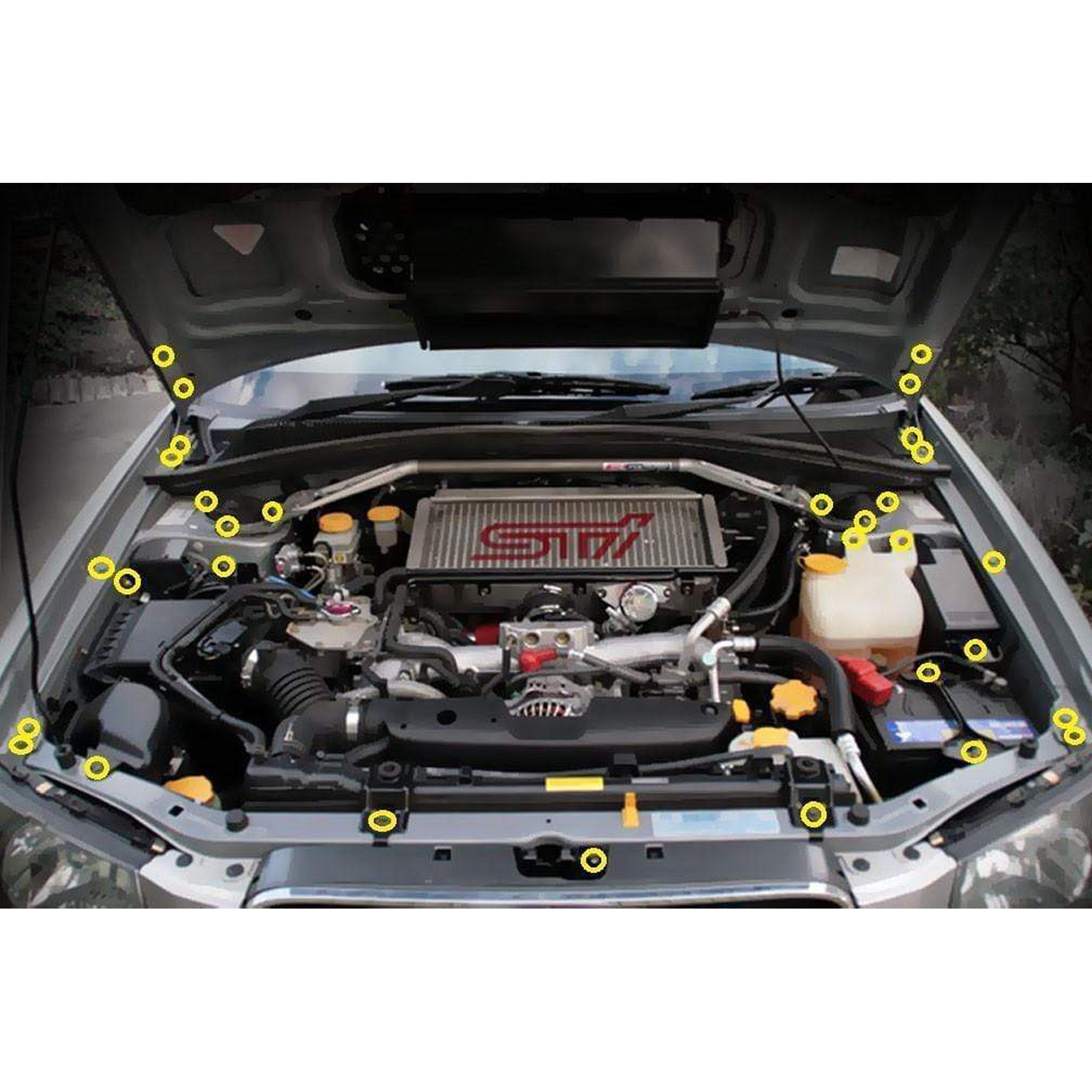 Fast Turn Fittings Subaru Forester (2003-2005) Titanium Engine Bay Kit