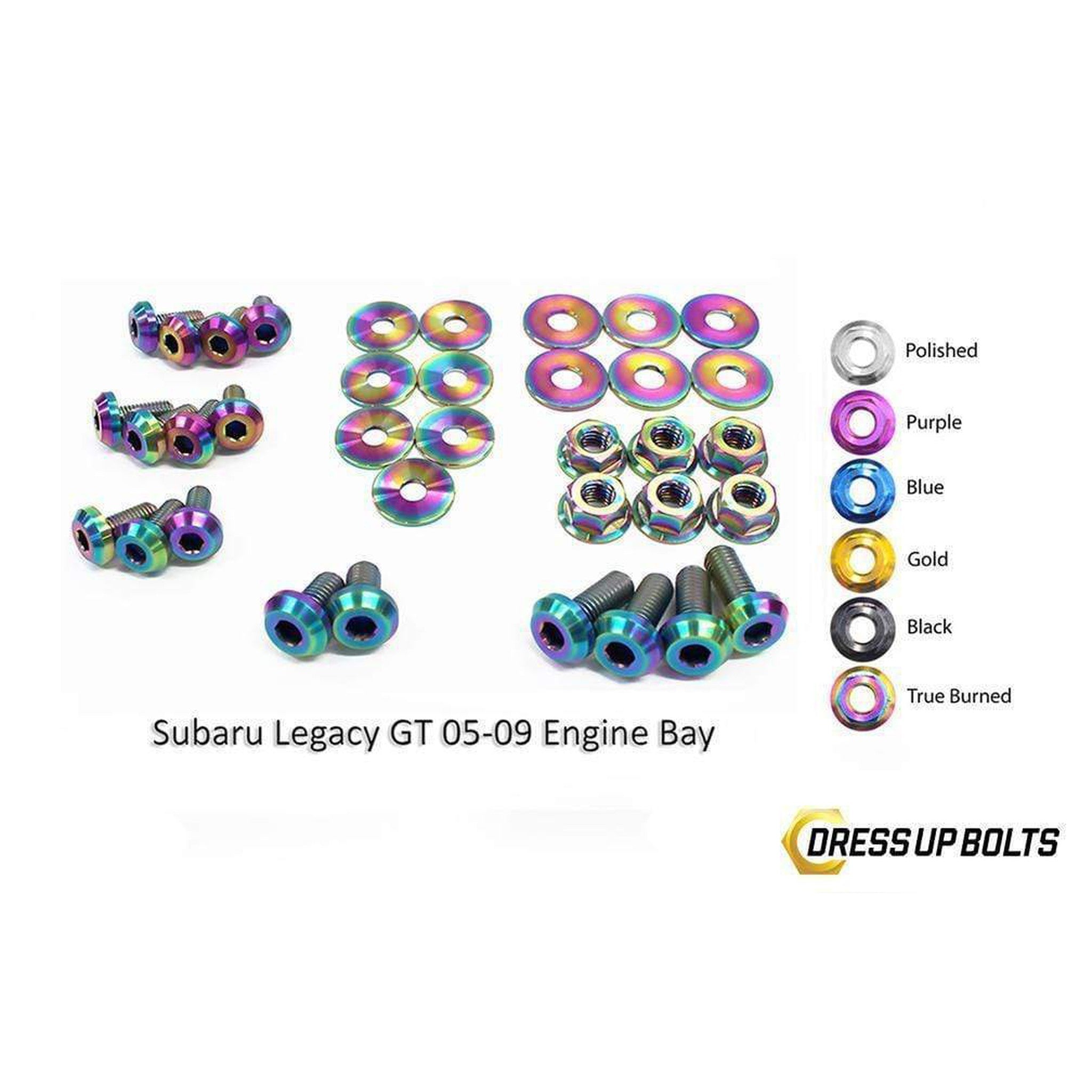 Fast Turn Fittings Subaru Legacy and GT (2005-2009) BL/BP Titanium Engine Bay Kit