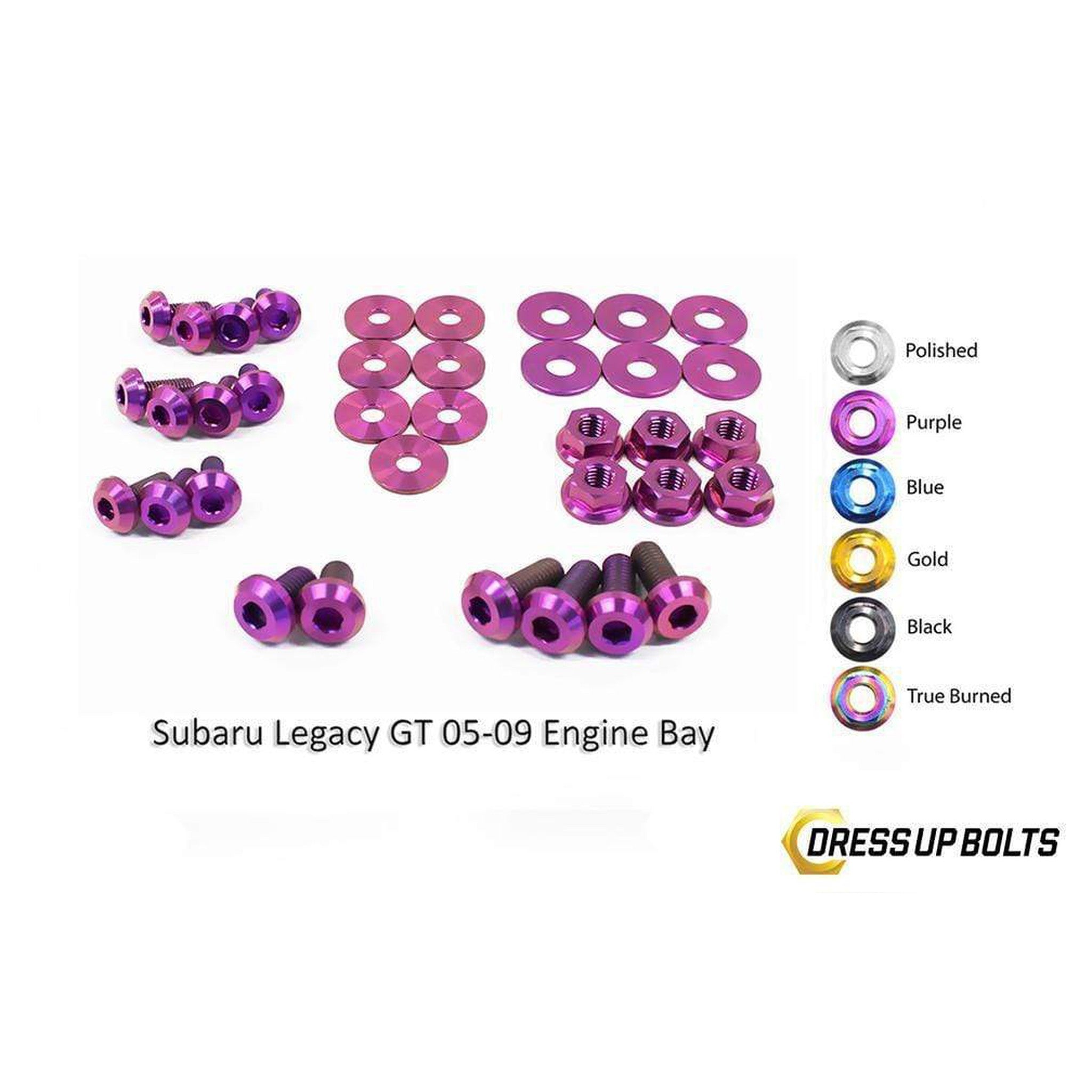 Fast Turn Fittings Subaru Legacy and GT (2005-2009) BL/BP Titanium Engine Bay Kit