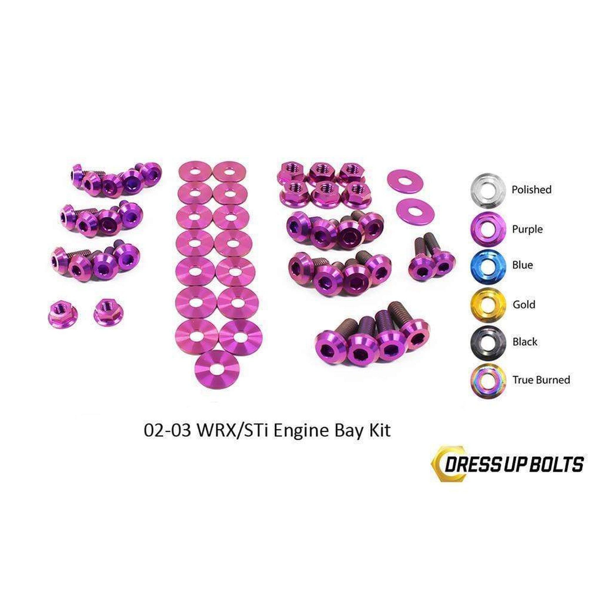 Fast Turn Fittings Subaru WRX and STi (2002-2003) Titanium Engine Bay Kit