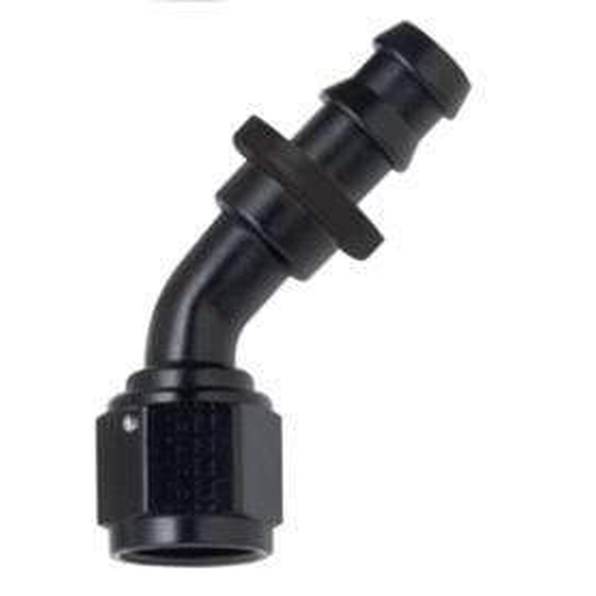 Fragola -10AN Push-Lite End 45 Degree - Black