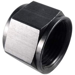Fragola -4AN Aluminum Flare Cap - Black