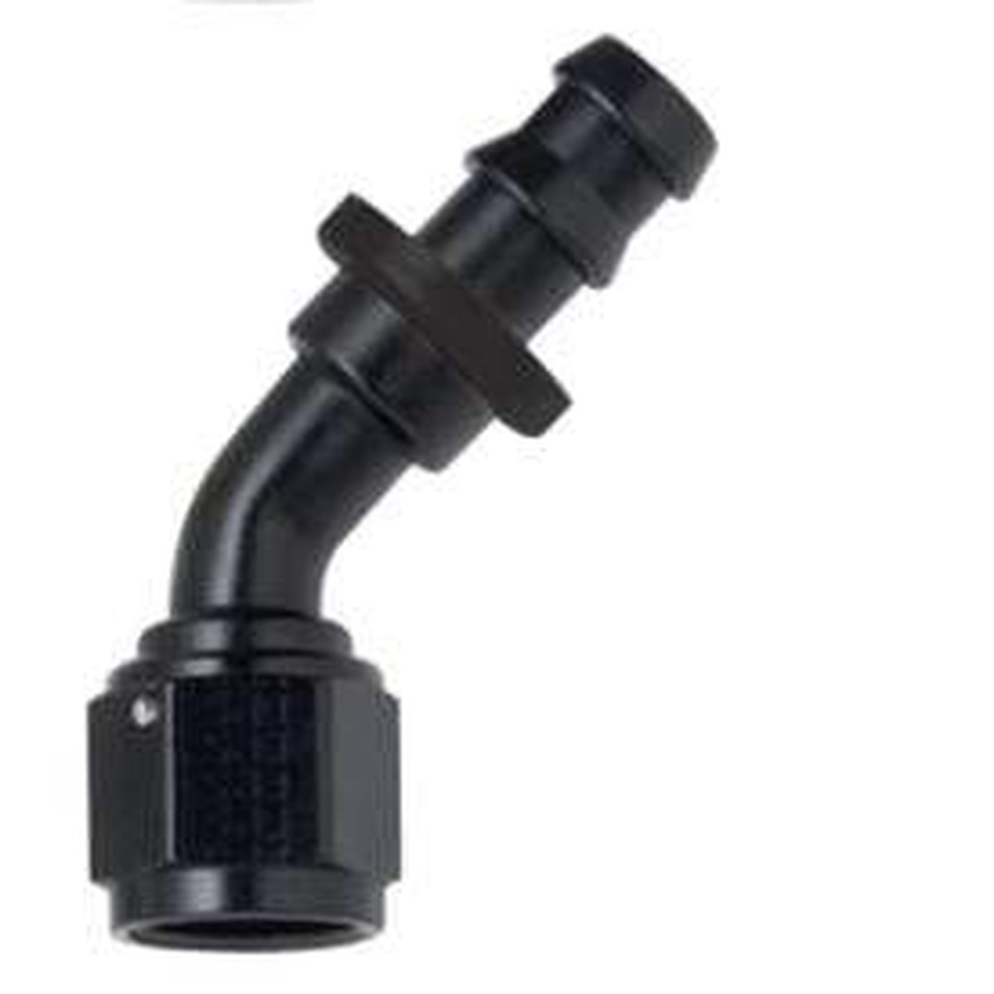 Fragola -6AN Push-Lite End 45 Degree - Black