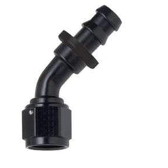Fragola -8AN Push-Lite End 45 Degree - Black