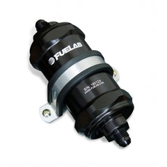 Fuelab 818 In-Line Fuel Filter Standard -6AN In/Out 6 Micron Fiberglass - Black | 81831-1