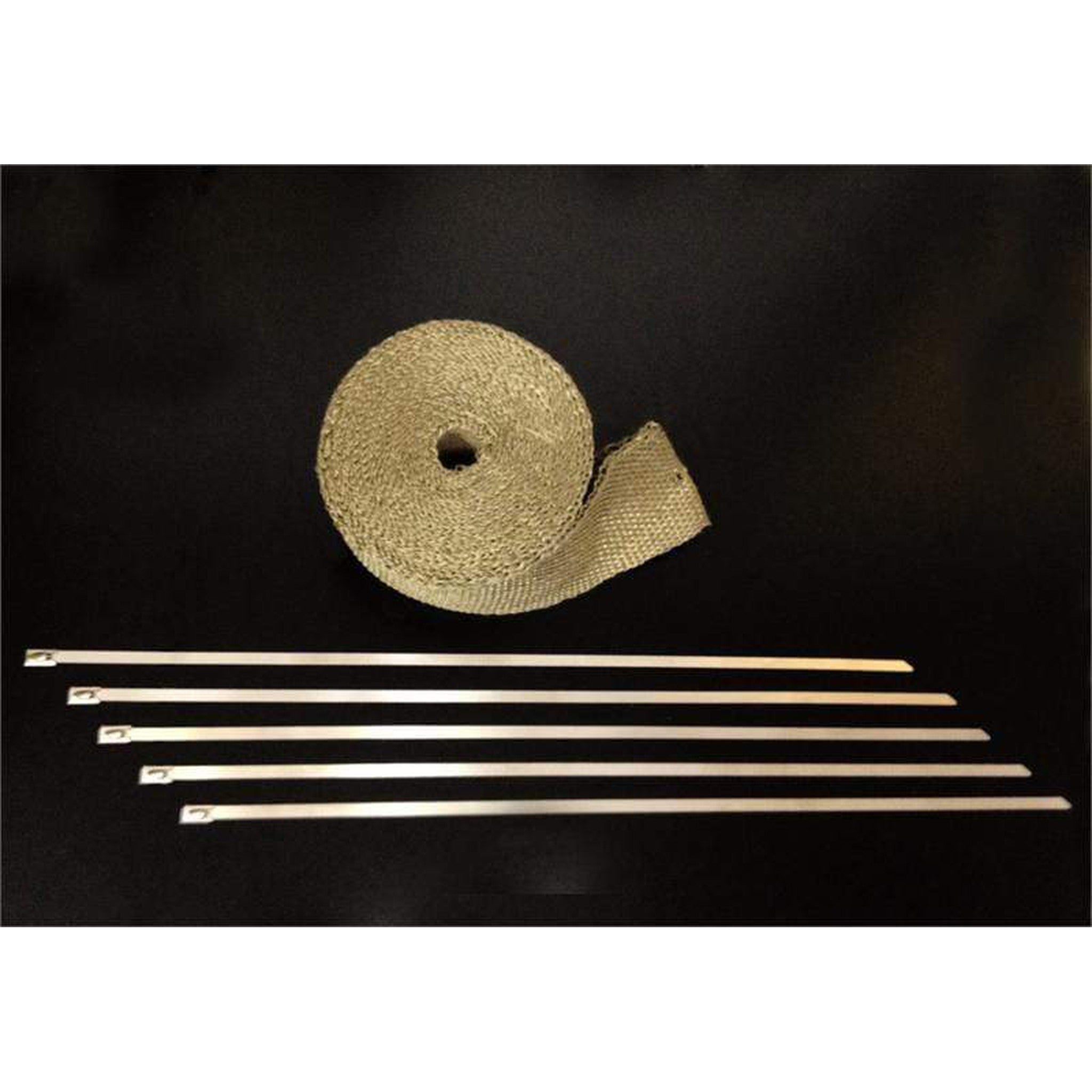 Fuku Works Fiberglass Header Wrap - Titanium 2" Wide x 25 Ft