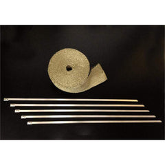 Fuku Works Fiberglass Header Wrap - Titanium 2" Wide x 25 Ft