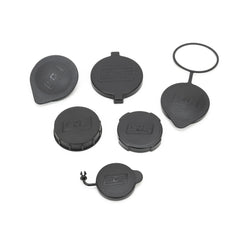 GrimmSpeed Engine Bay Reservoir Cap Set Black (Set of 6) WRX / STI 2002-2021 / Forester XT 2004-2008 / Legacy GT / Outback XT 2005-2009 | 120069