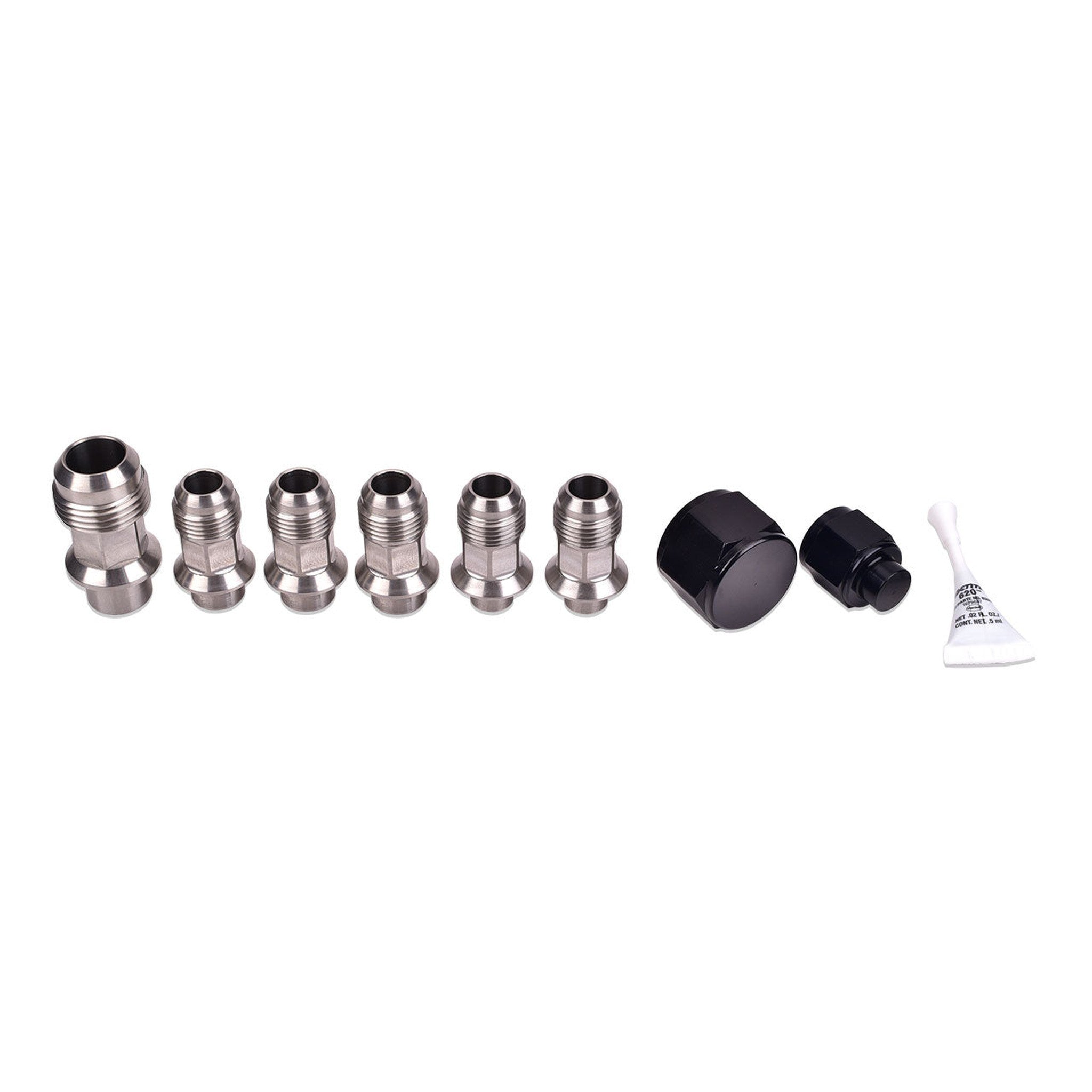 IAG Stainless Steel AN Breather Fitting Set Subaru STI 2004-2021 / WRX 05-14 | IAG-ENG-7301