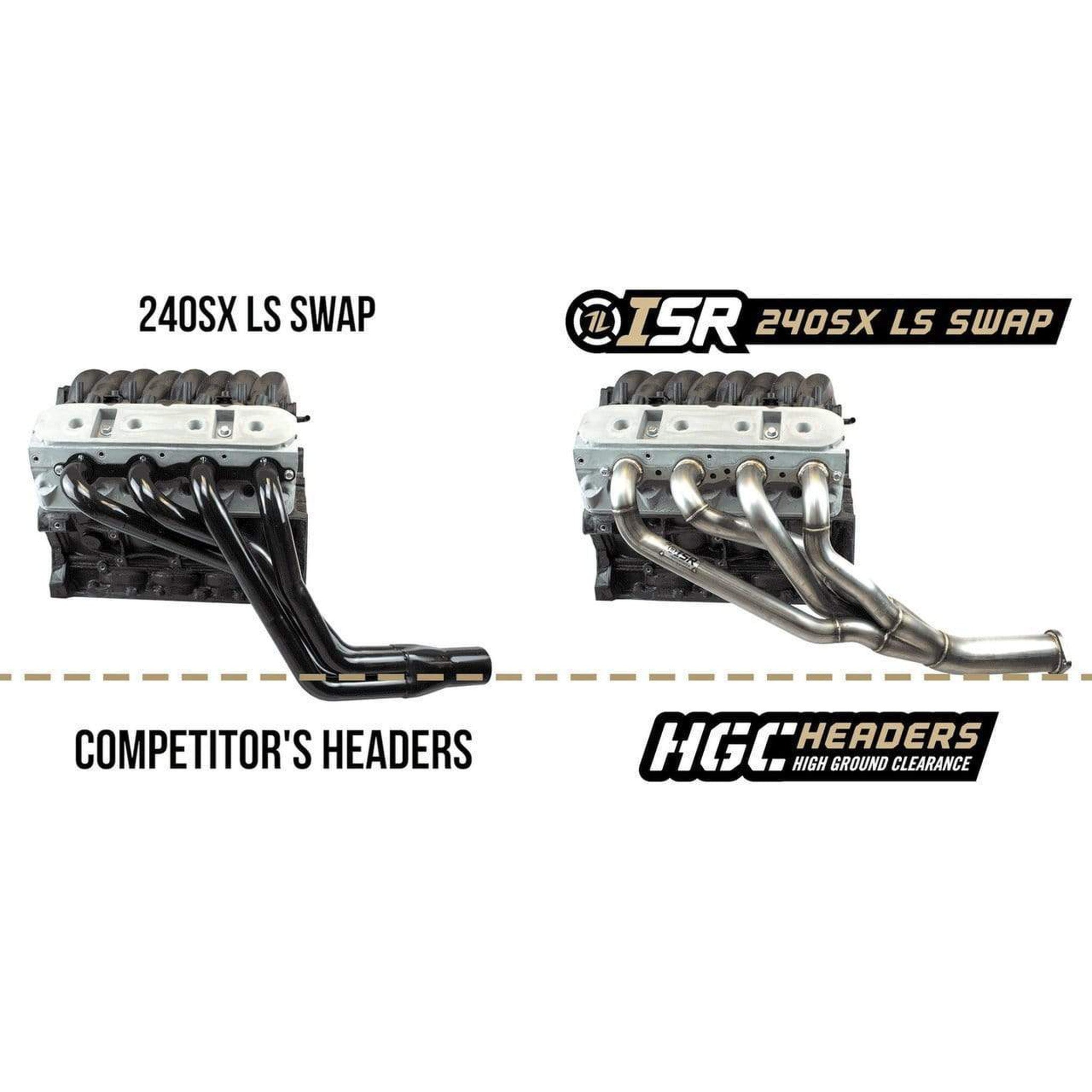 ISR LS Swap Headers 1 3/4" Nissan 240sx 1989-1998