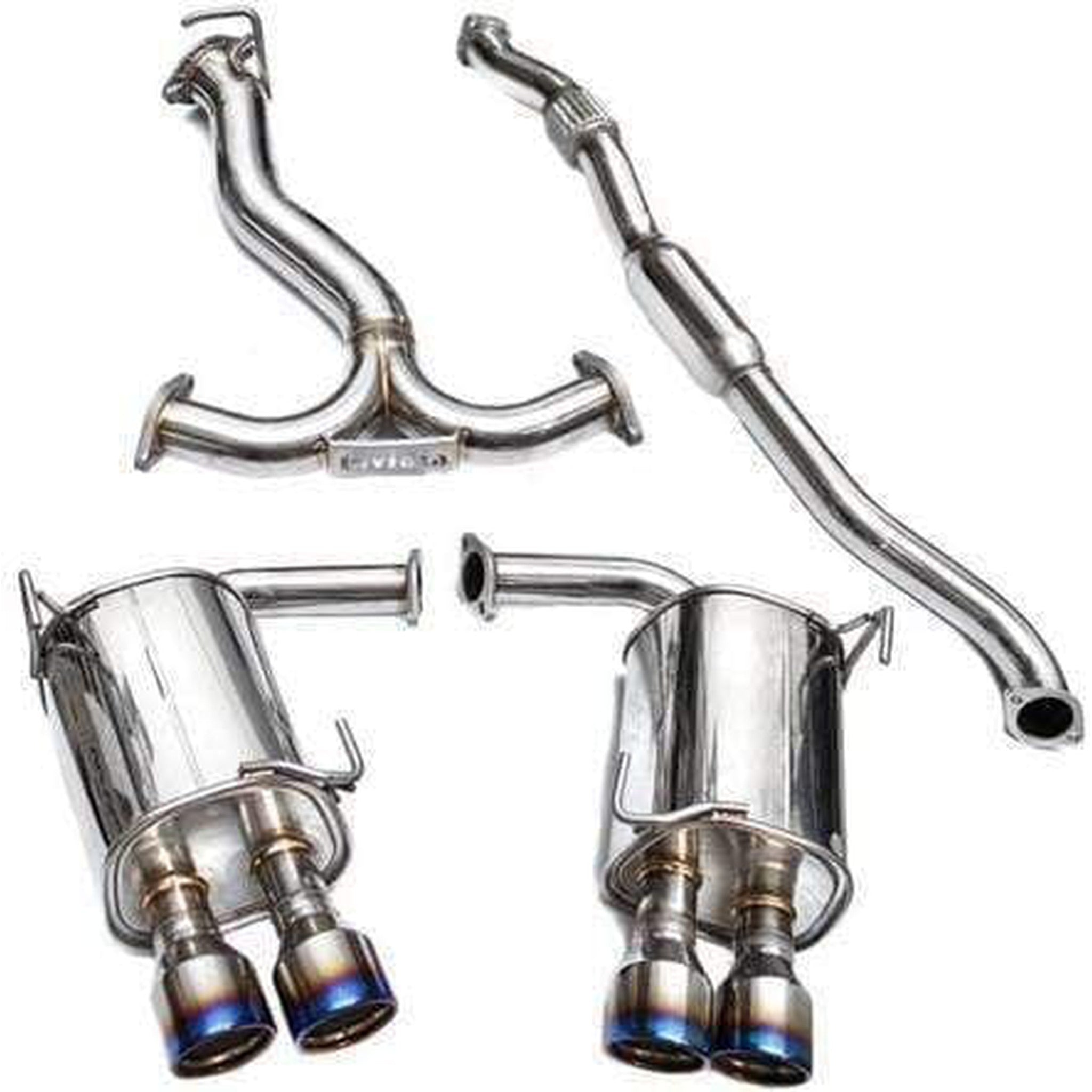 Invidia Q300 Cat Back Exhaust Titanium Tips Subaru WRX STI