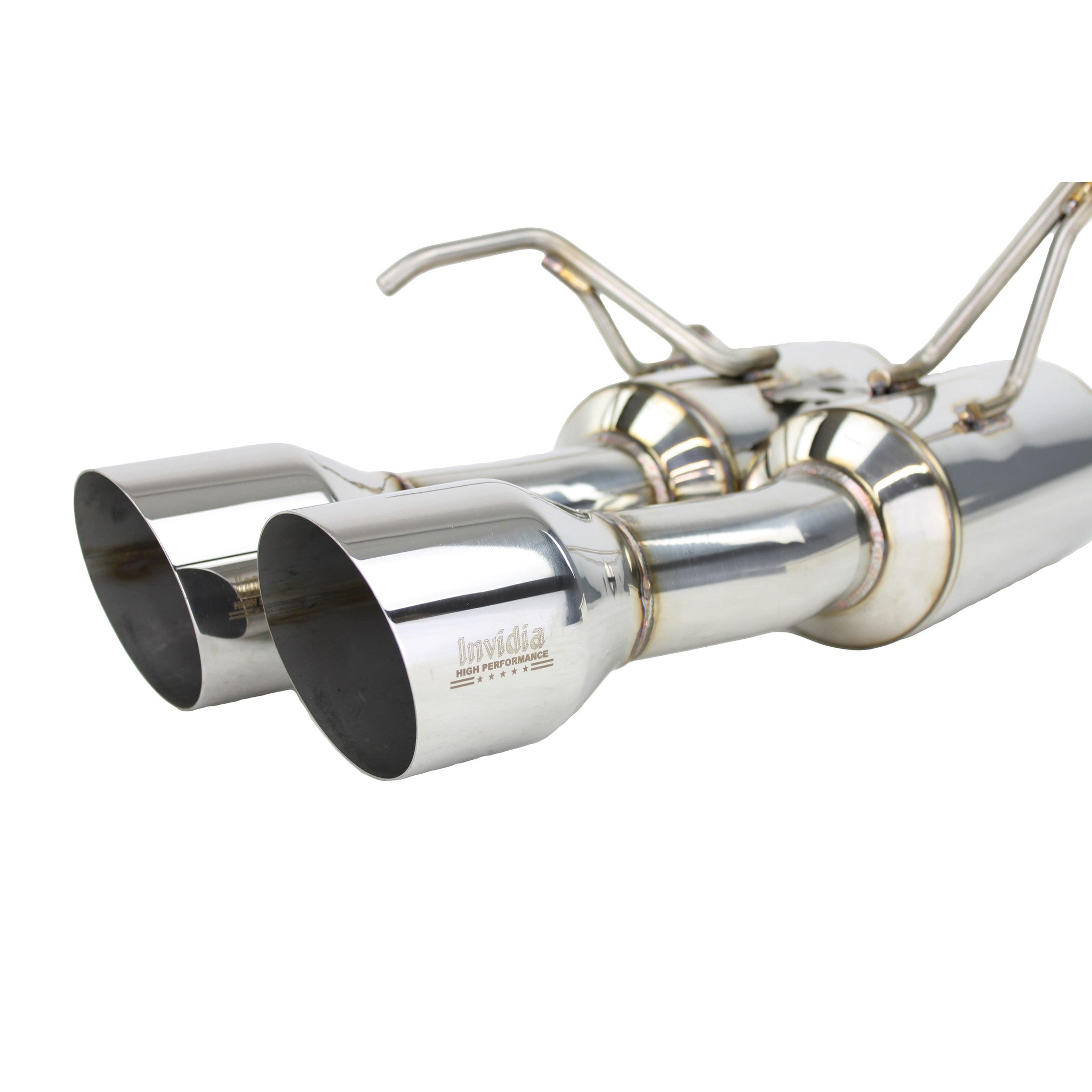 Invidia R400 Gemini Single Layer Cat-Back Exhaust Stainless Steel Tips Subaru WRX / STI 2015-2021 | HS15STIGM4SS