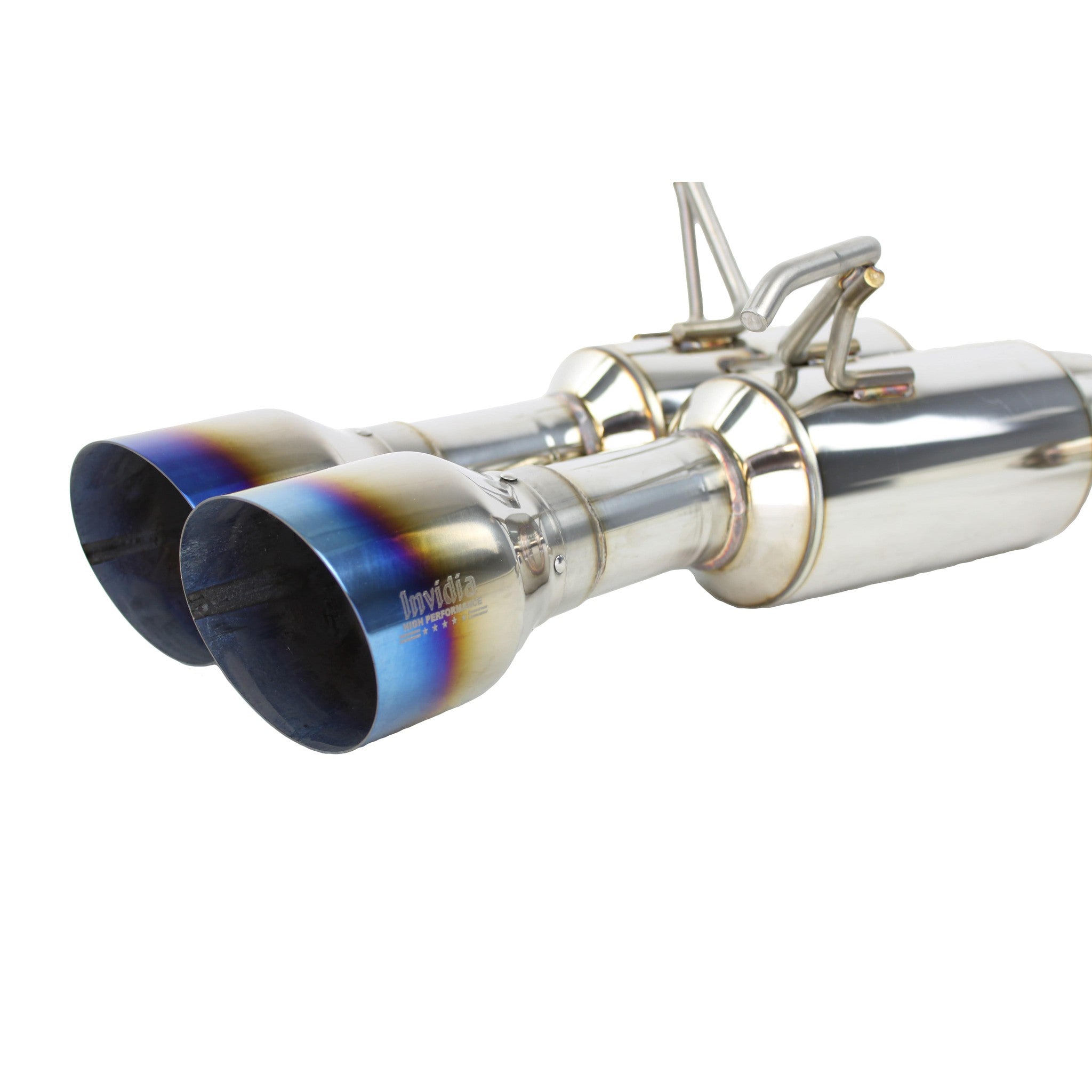 Invidia R400 Gemini Single Layer Quad Titanium Tip Cat Back Exhaust Subaru WRX / STI 2015-2021 | HS15STIGM4ST