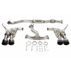 Invidia R400 Gemini Single Layer Quad Titanium Tip Cat Back Exhaust Subaru WRX / STI 2015-2021 | HS15STIGM4ST