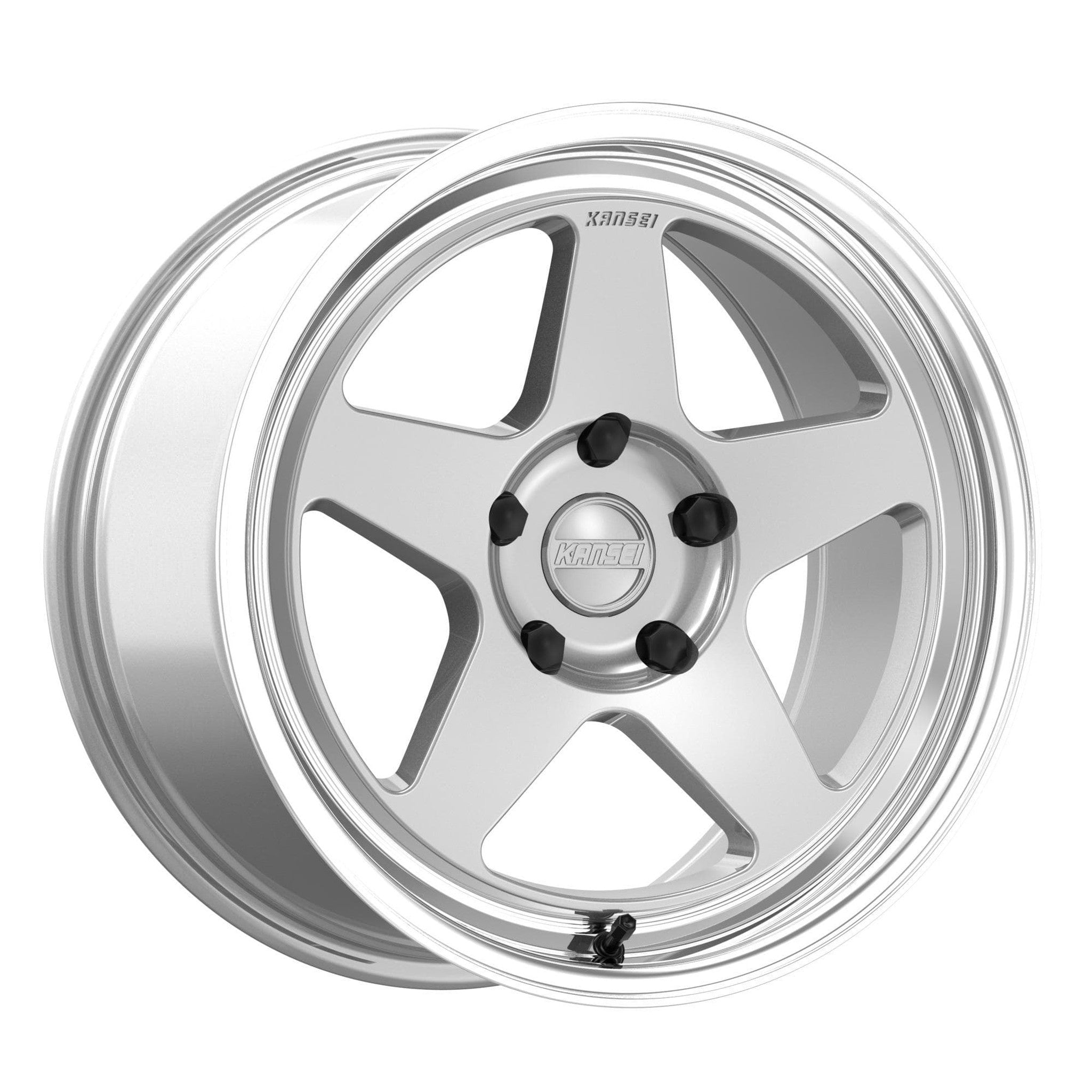 Kansei KNP Hypersilver Machine Polished Lip Wheel 18x9 5x100 35mm 73.1HB