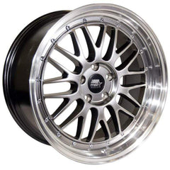 MST LeMan Wheel 19x8.5 35mm 5x114.3 73.1 Hyper Black w/Machined Lip | MST-23-98565-35-HBLL