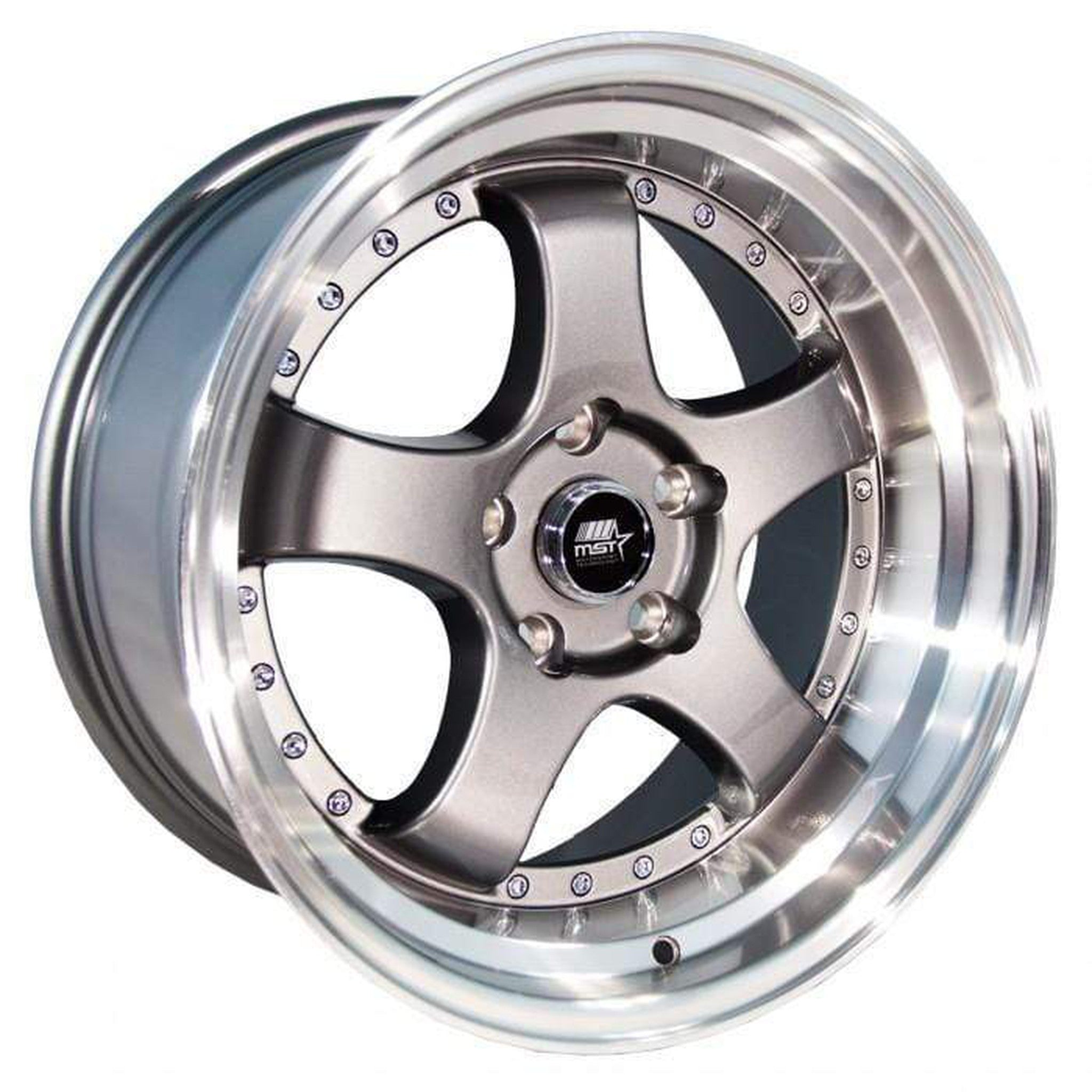 MST MT07 Wheel 17x9 20mm 5x114.3 73.1 Gunmetal w/Machined Lip