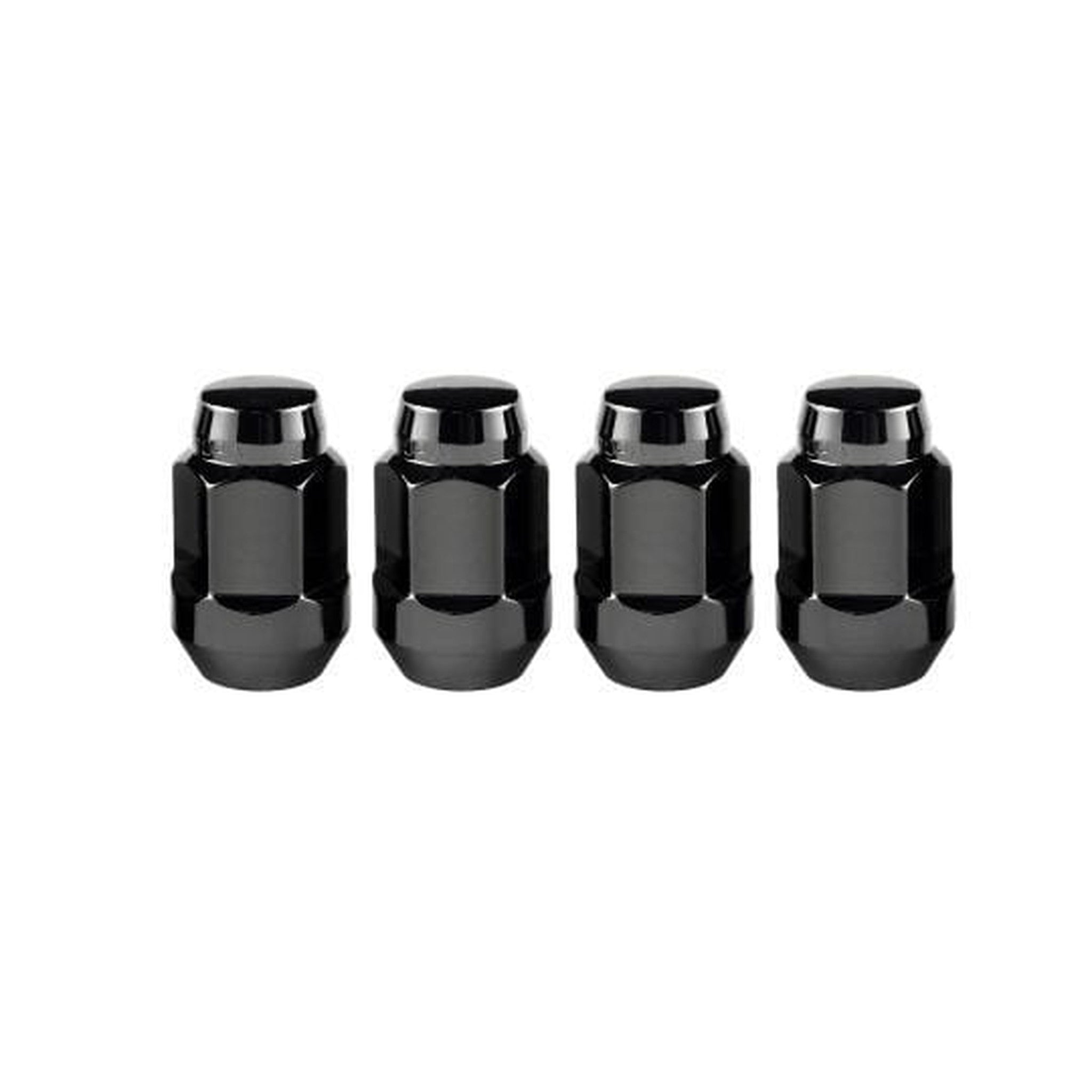McGard Hex Lug Nut (Cone Seat Bulge Style) 1/2-20 / 3/4 Hex / 1.45in. Length (4-pack) - Black