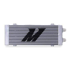 Mishimoto Medium Bar and Plate Dual Pass Oil Cooler Silver | MMOC-DP-MSL
