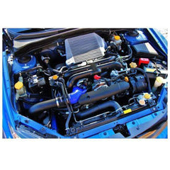Mishimoto Silver Top Mount Intercooler Kit Blue Hoses Subaru WRX 2008-2014 / Legacy GT 2005-2009 / Forester XT 2009-2013 | MMTMIC-WRX-08SLBL