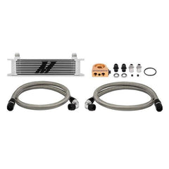 Mishimoto Thermostatic 10 Row Oil Cooler Kit Silver | MMOC-UT