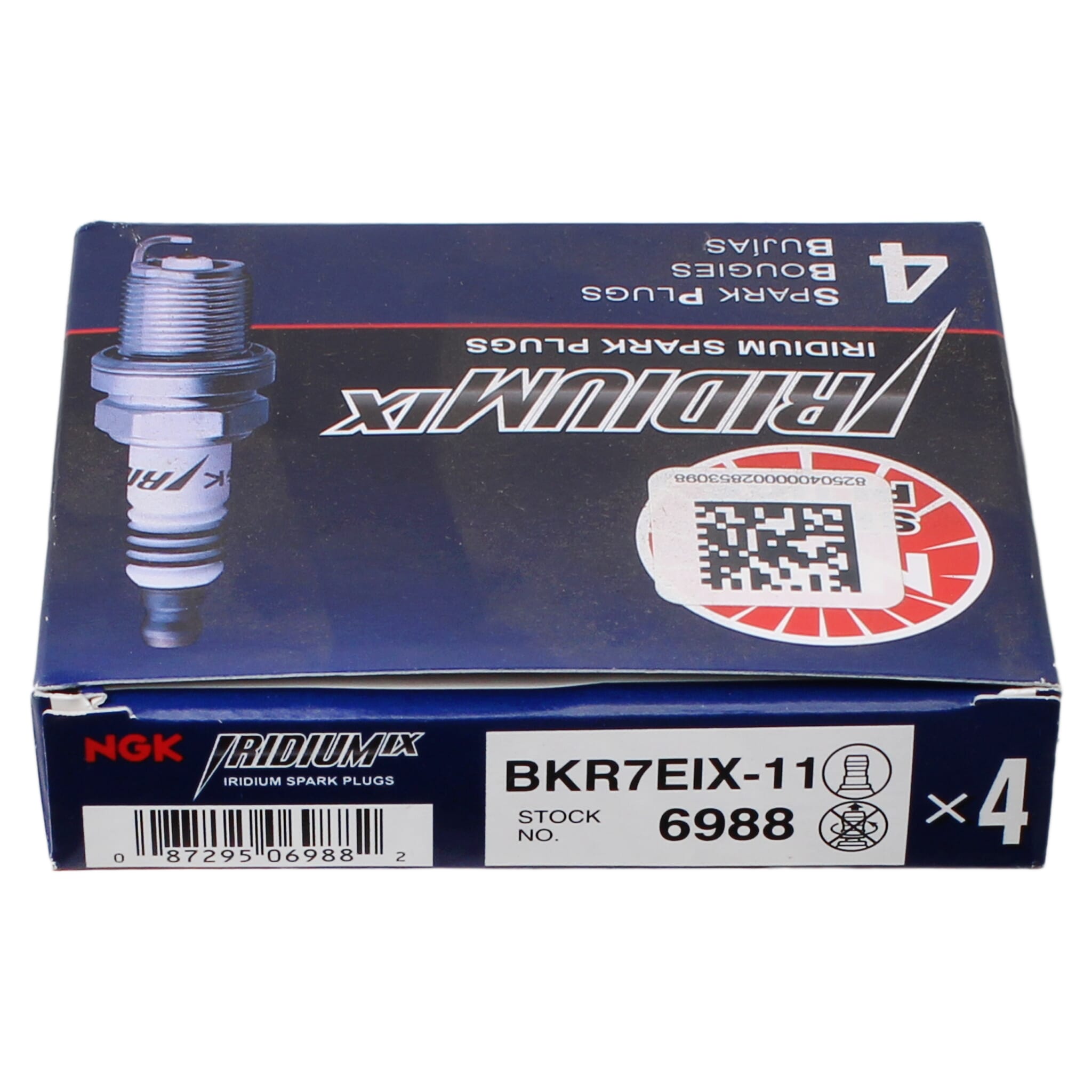 NGK (BKR7EIX-11) Iridium Spark Plugs One Step Colder Set of 4 Honda Civic Si 2006-2011 | 6988