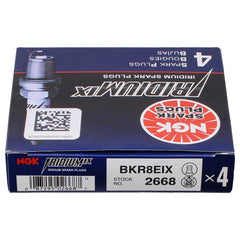 NGK (BKR8EIX) Iridium Spark Plugs Two Steps Colder Iridium Subaru WRX 2002-2005 (Qty 4) | 2668