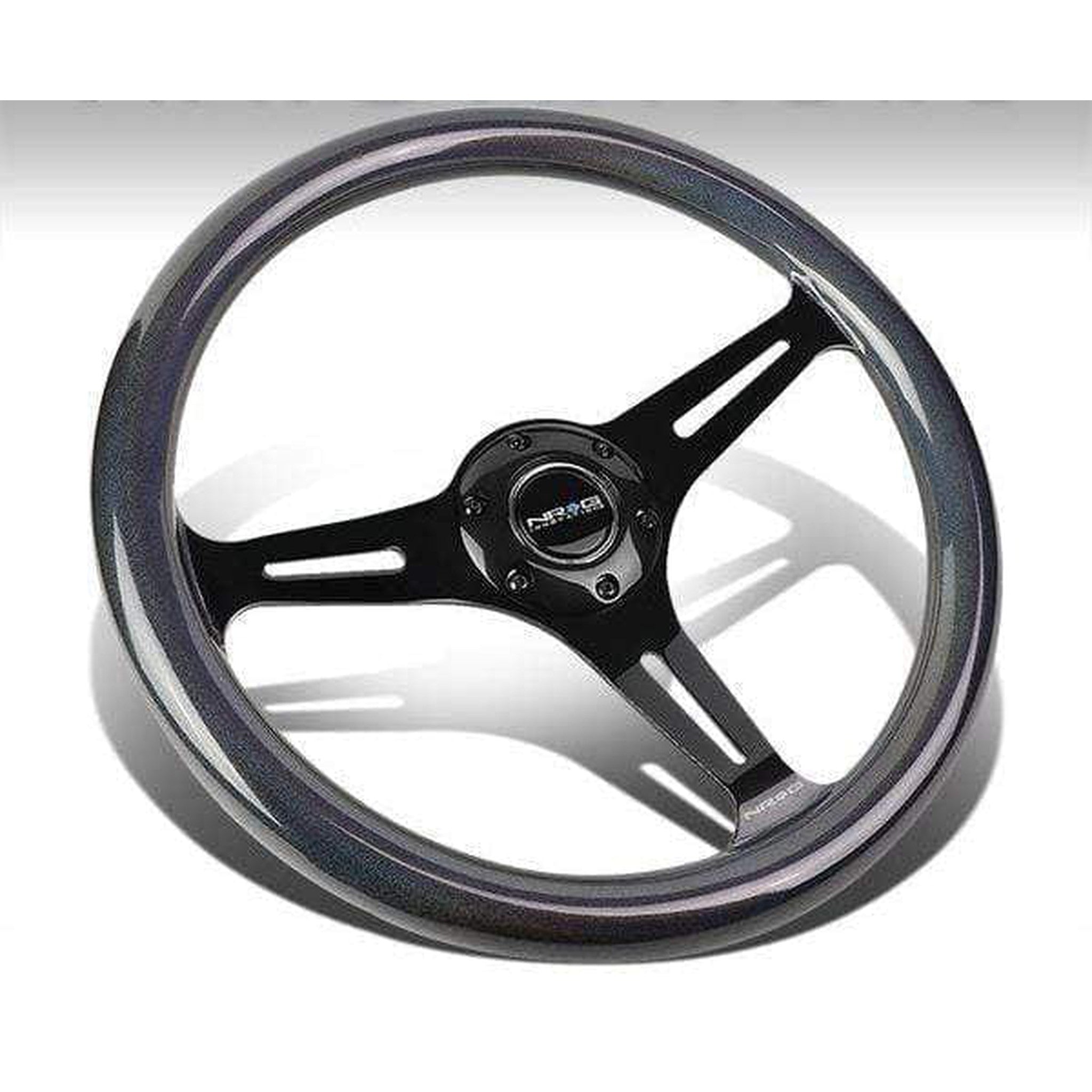 NRG Classic Wood Grain Steering Wheel (350mm) Chameleon/Pearlescent Paint Grip w/Blk 3-Spoke | ST-015BC-CN