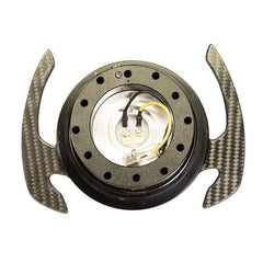 NRG Quick Release Kit Gen 4.0 Black Body / Black Ring w/ Carbon Fiber Handles | SRK-700CF