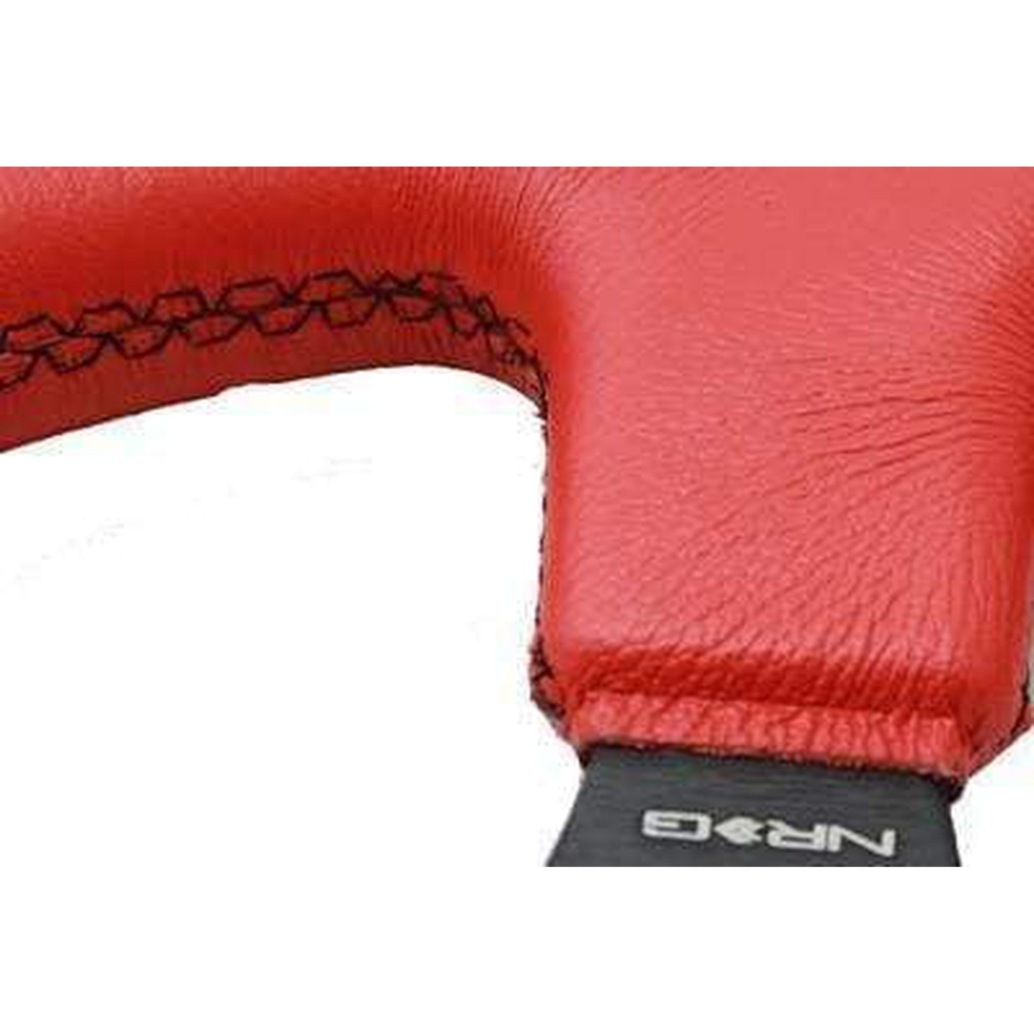 NRG Sport 3in Deep Steering Wheel 350mm Red leather w/ Black Stitching | RST-006RR-BS