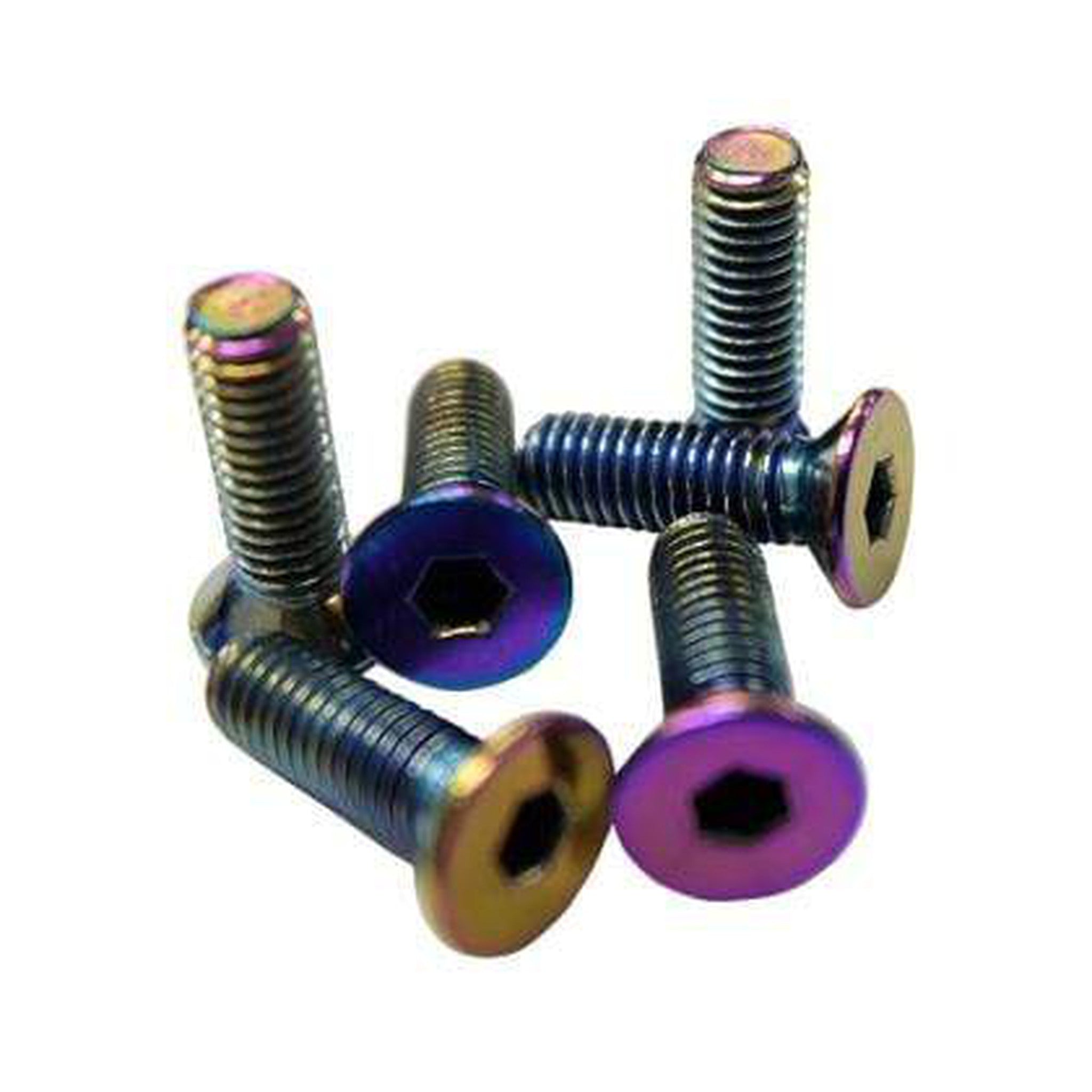 NRG Steering Wheel Screw Upgrade Kit (Conical) - Neochrome | SWS-100MC | SWS-100MC