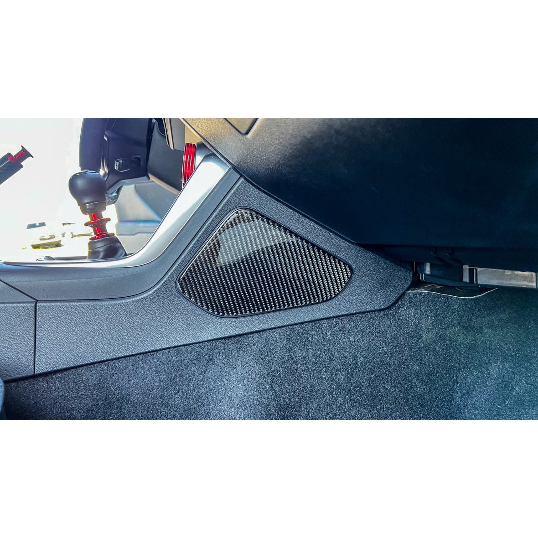 Noble Carbon Fiber Center Kick Panel Insert Overlays 22-23 Subaru BRZ / Toyota GR86