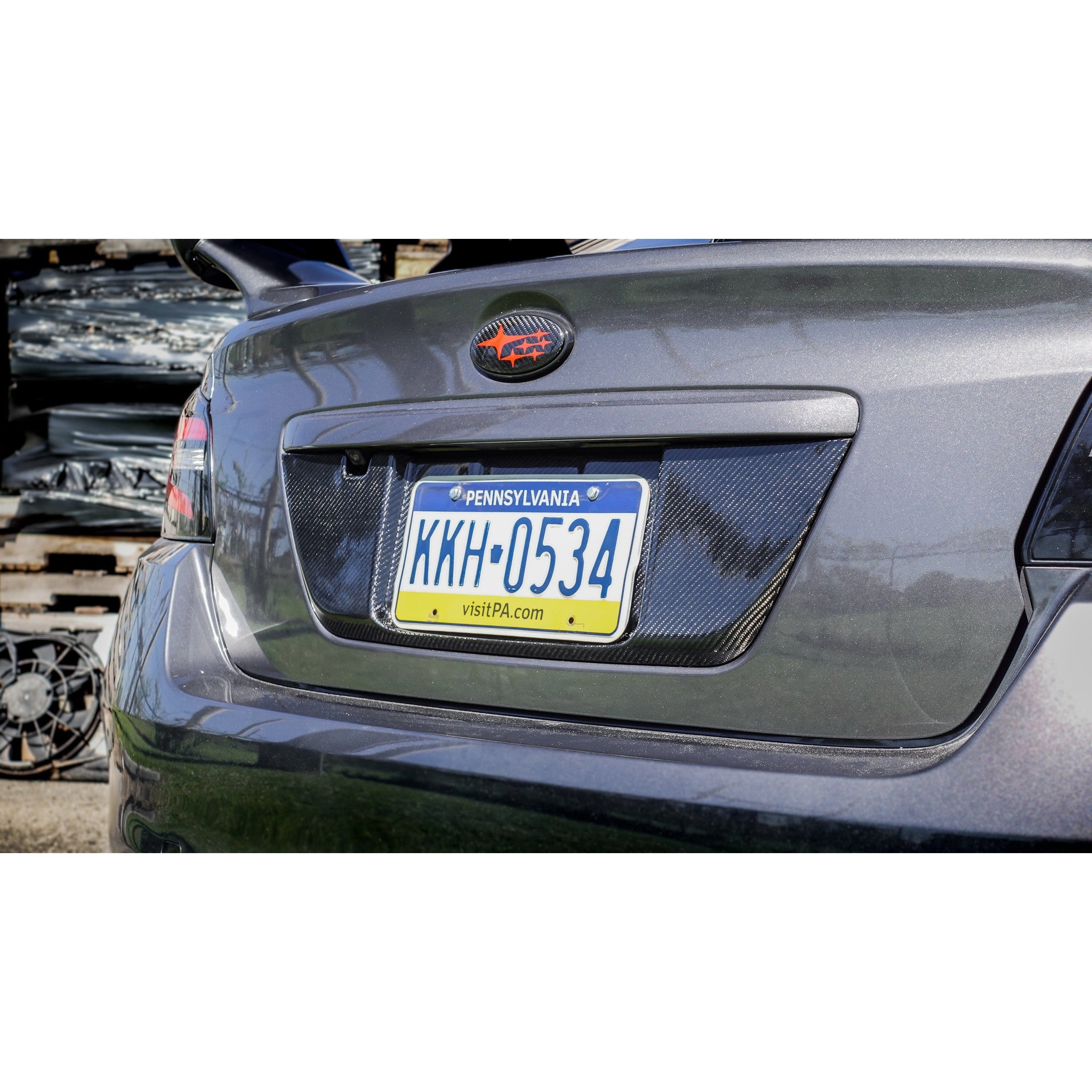 Noble Carbon Fiber License Plate Panel Subaru WRX / STI 2015-2021