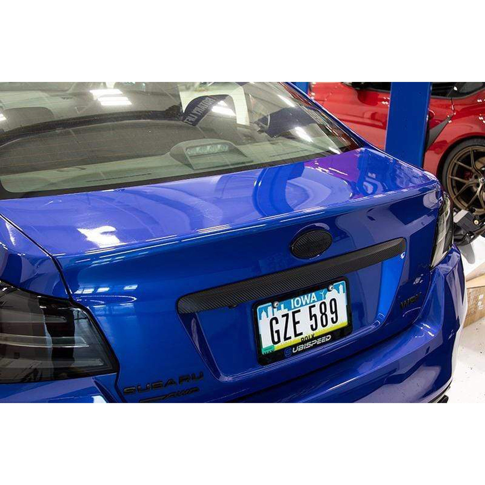 OLM Paint Matched Trunk Hole Delete for OEM Short Spoiler Subaru WRX / STI 2015-2021
