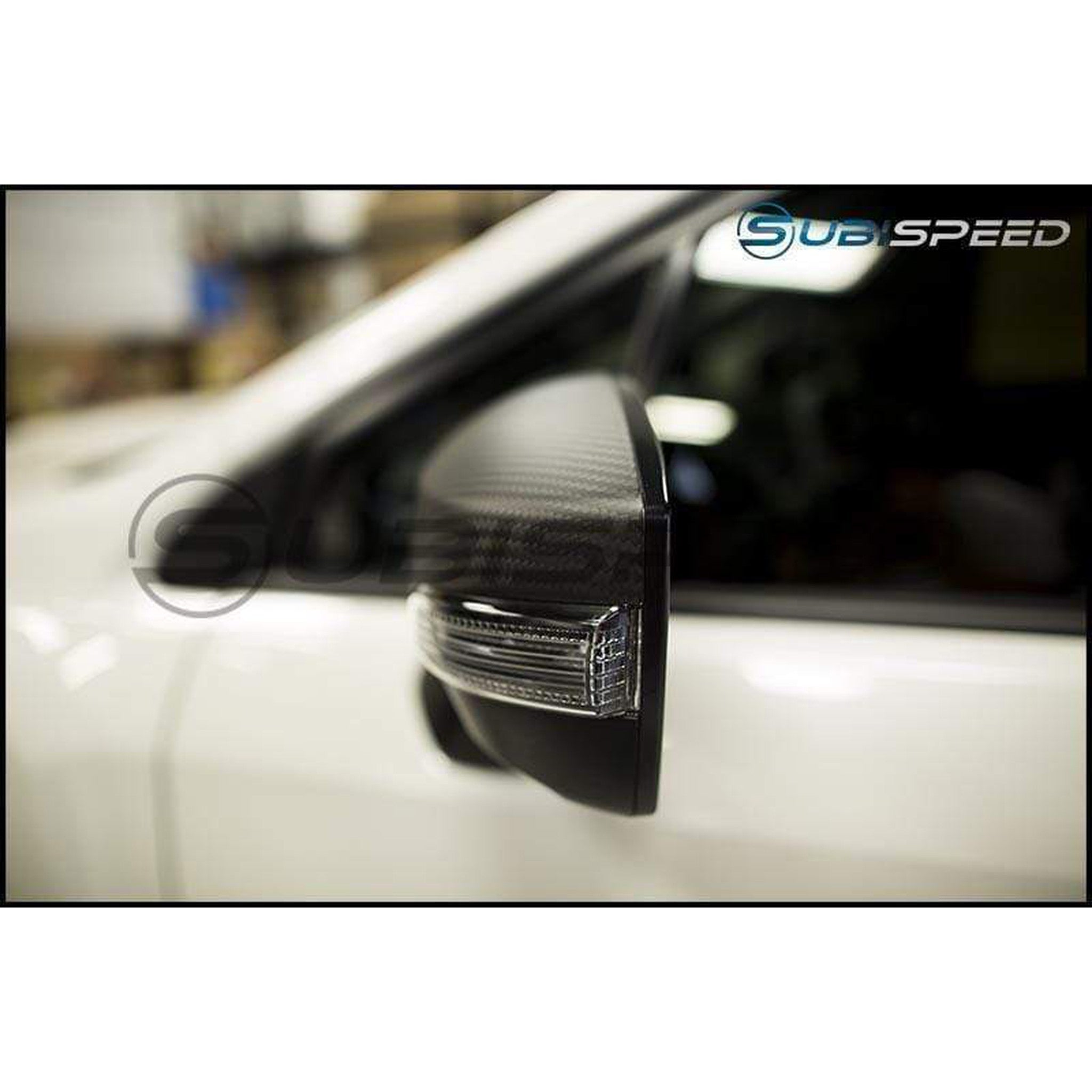 OLM S-line Dry Carbon Fiber Mirror Covers Subaru WRX / STI 2015-2021 with turn signal holes