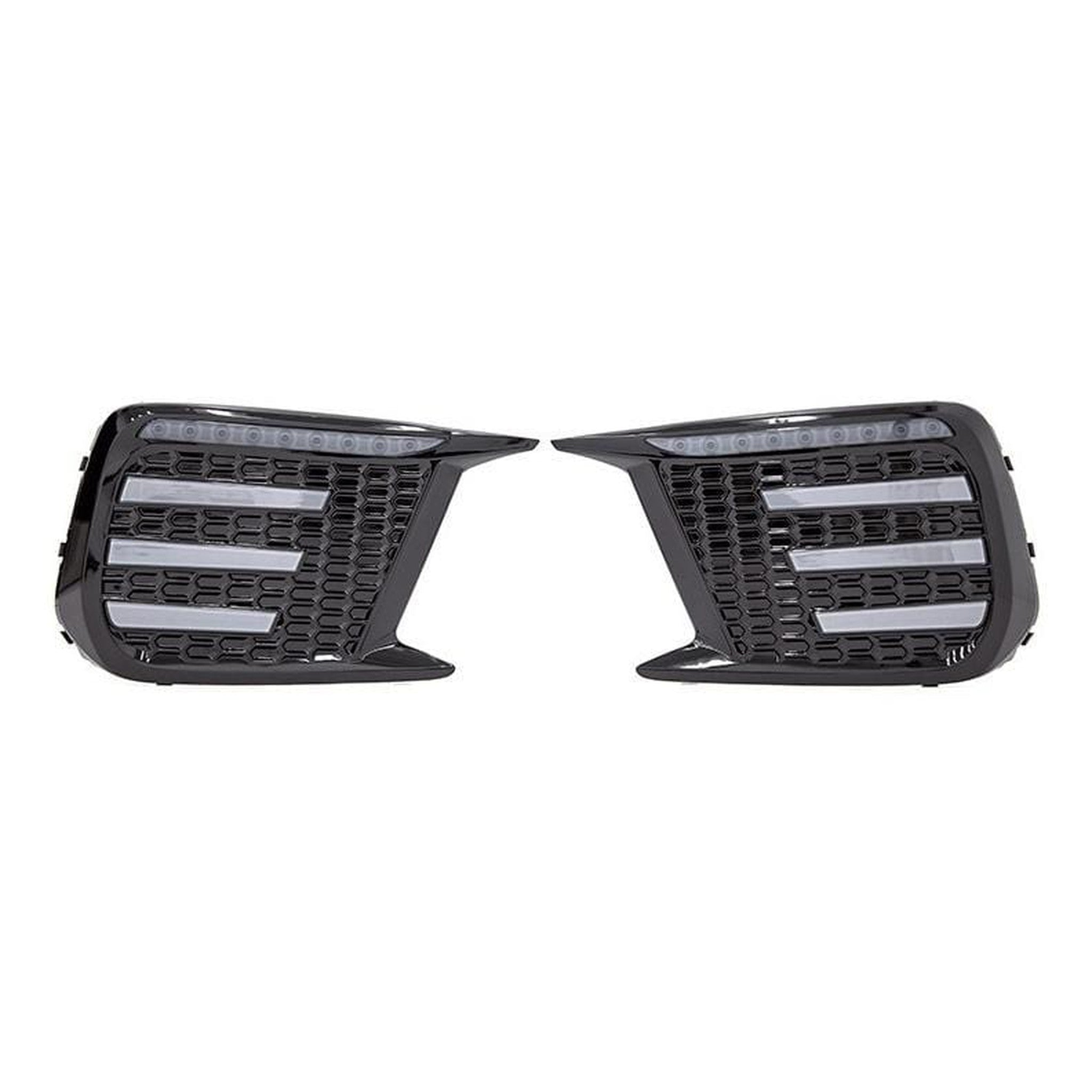 OLM Smoked Tri Bar Fog Light Bezel (No Fog Hole) Subaru WRX / STI 2018-2021 | A.70106.2