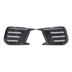 OLM Smoked Tri Bar Fog Light Bezel (No Fog Hole) Subaru WRX / STI 2018-2021 | A.70106.2