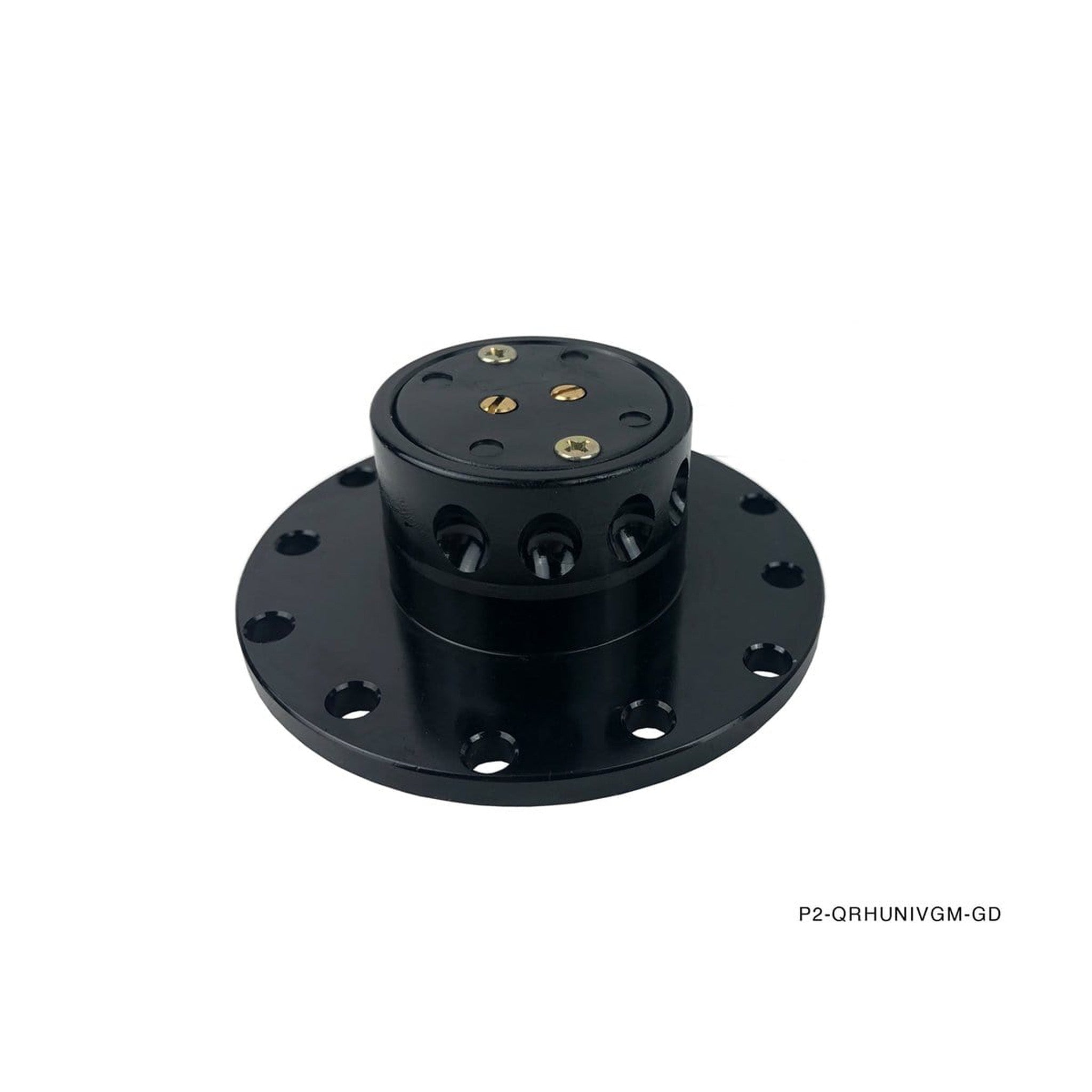 P2M GEN 1 Steering Wheel Hub Quick Release Black w/ Silver Ring - Universal