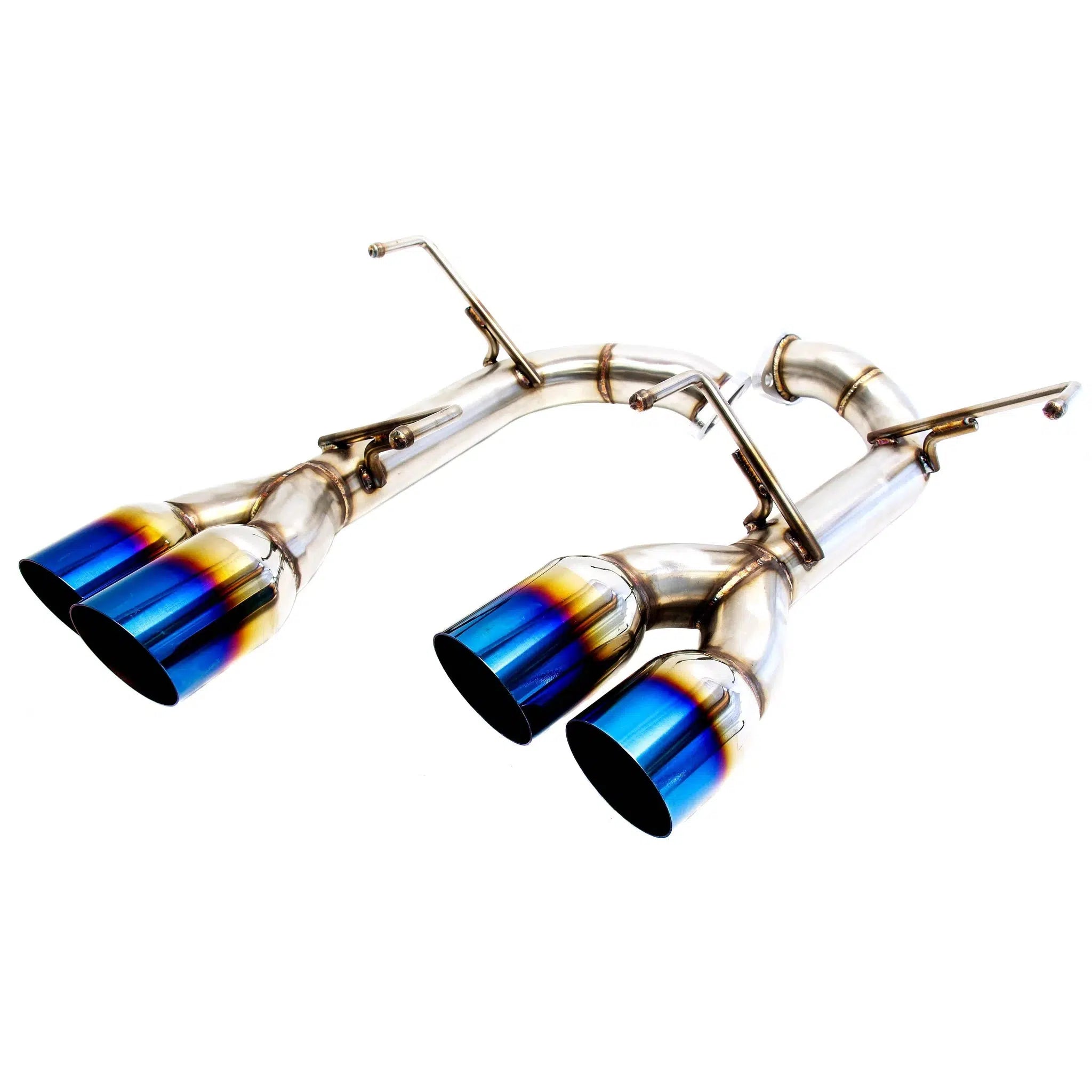 PLM Axle Back Exhaust Titanium Blue Tips Subaru WRX / STI 2015-2021 | PLM-SUB-TKP-DUAL-2015-1.5-BLUE