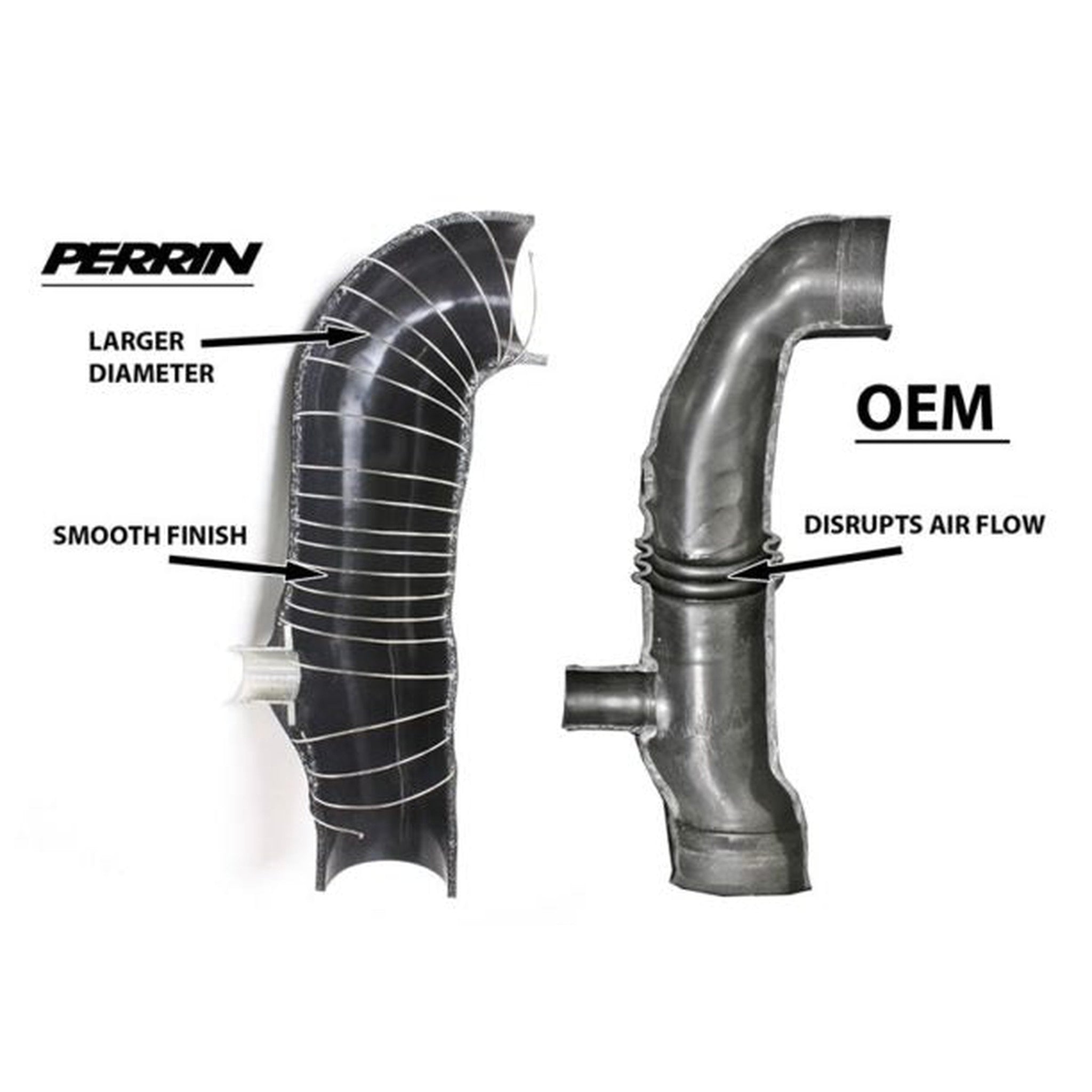 Perrin Black 3inch Turbo Inlet Hose Subaru WRX 2002-2007 / STI 2004-2021 / Forester XT 2004-2008 | PSP-INT-410BK