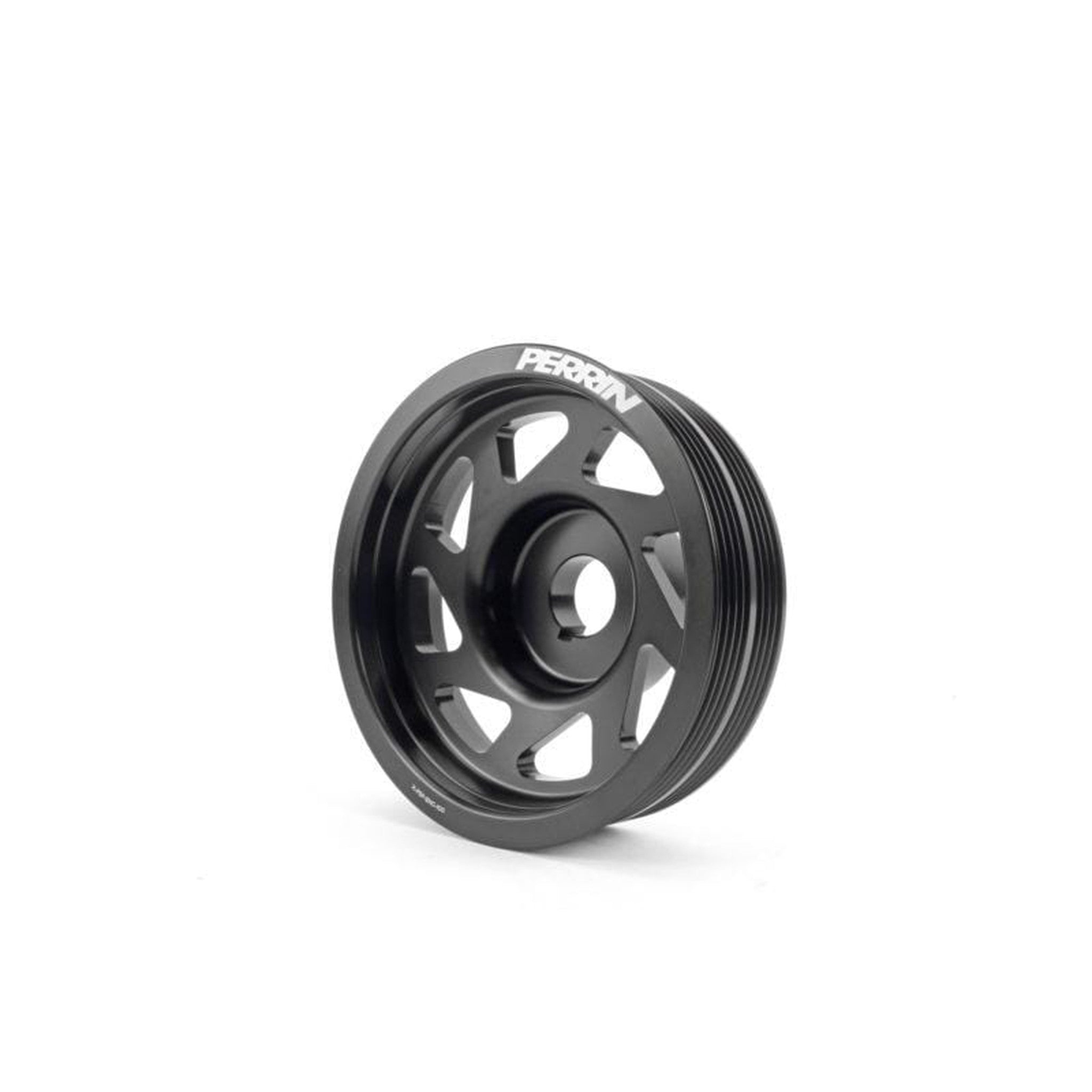Perrin Lightweight Crank Pulley w/o AC Black Subaru WRX 2002-2014 / STI 2004-2021 | PSP-ENG-102BK