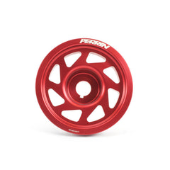 Perrin Red Lightweight Crank Pulley w/o AC 2002-2014 Subaru WRX / 2004-2021 STI | PSP-ENG-102RD