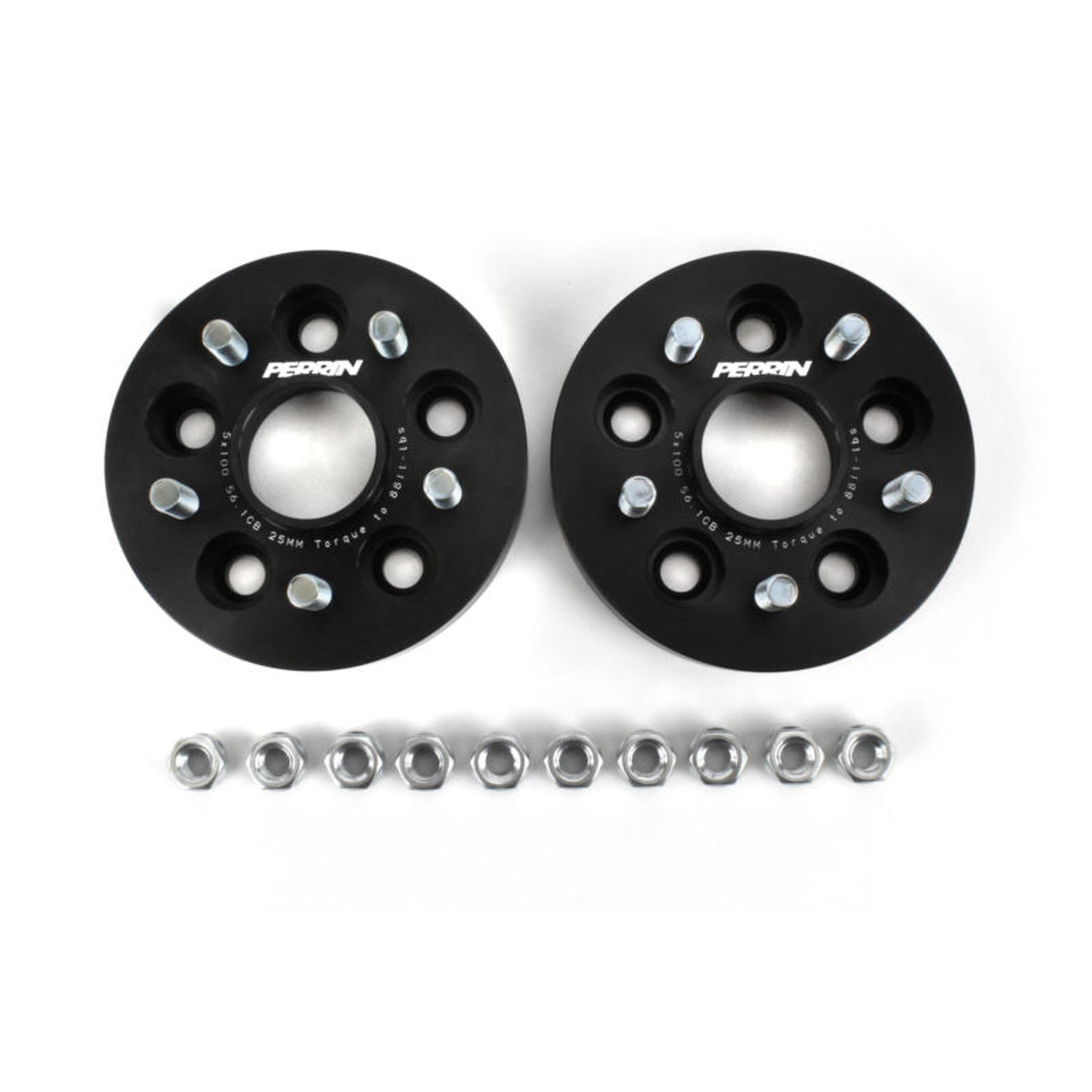 Perrin Subaru 5x100 25mm Wheel Spacers (One Pair) | PSP-WHL-026BK
