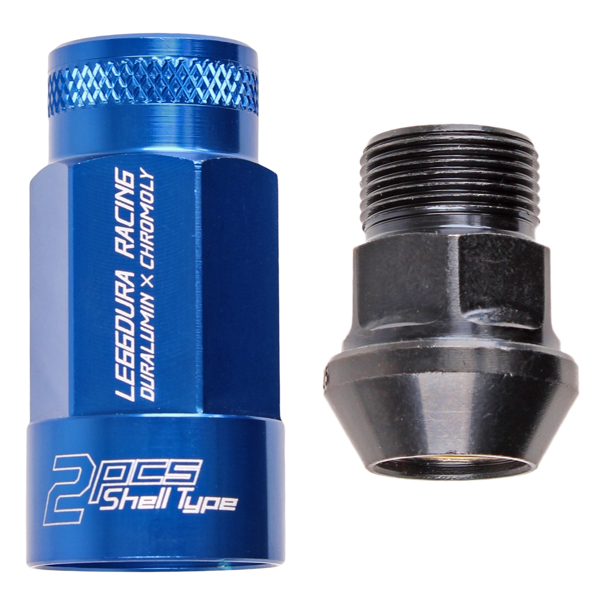 Project Kics Leggdura Racing Shell Closed-End Look Lug Nut 53mm 12X1.25 Set - Blue | WCL5313U